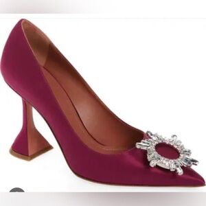 Amina Muaddi Begum Brooch pointed toe pump size 41EU